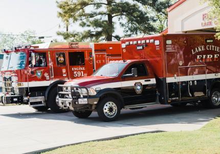 Lake Cities Fire Department and Fire Engine