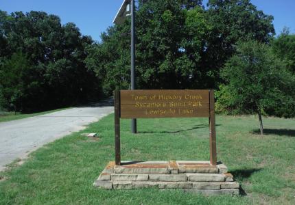 Sycamore Bend Park Sign