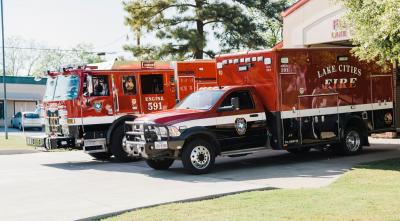 Lake Cities Fire Department and Fire Engine